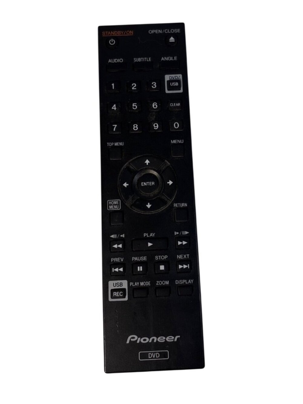Pioneer DVD Remote Control 076E0PP141 Black Tested